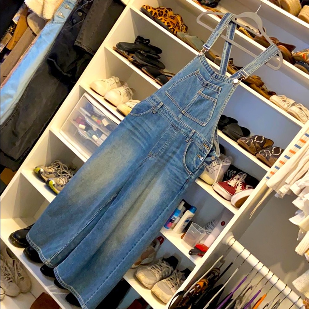 Wide-Leg Overalls